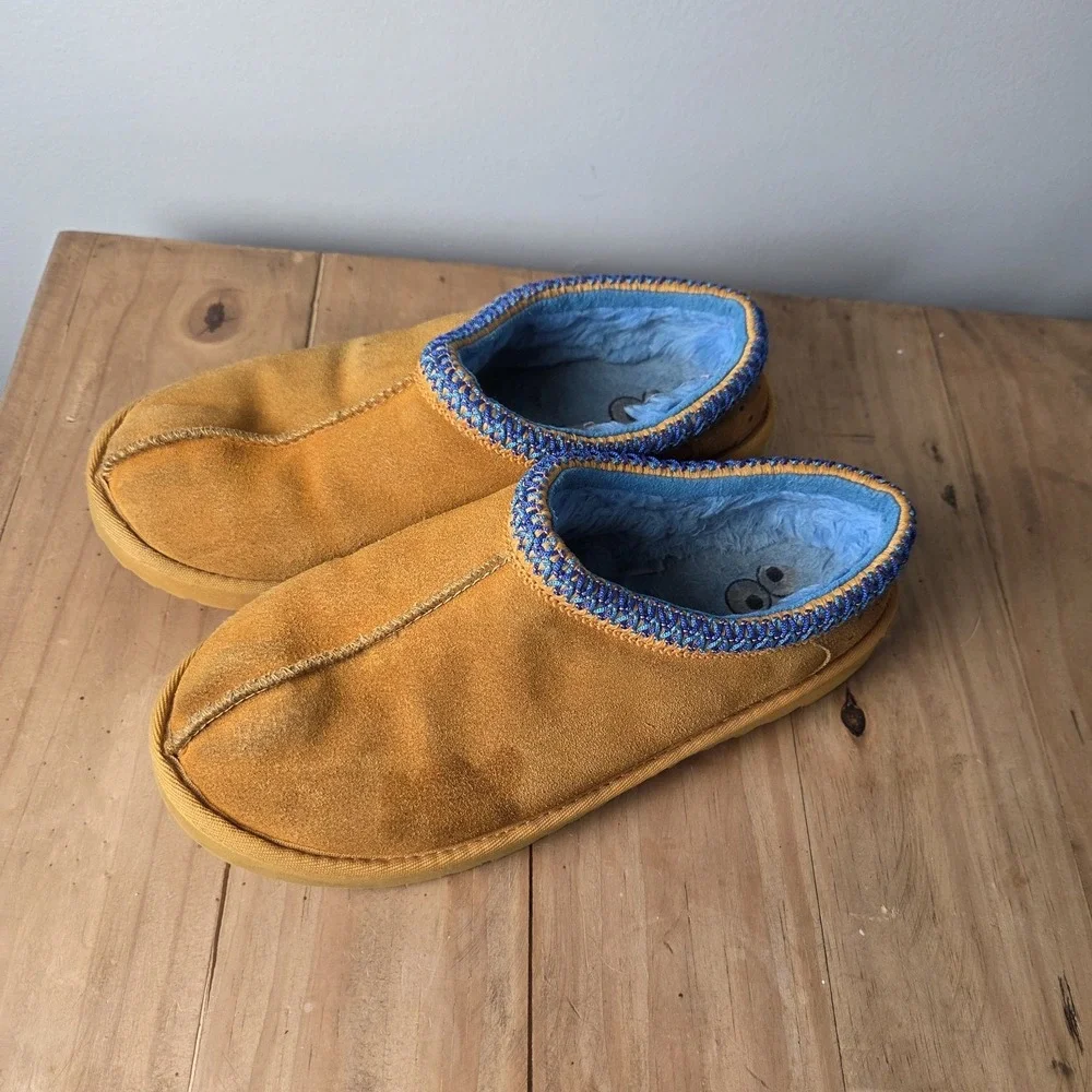 Ugg Tasman Sesame Street Cookie Monster Suede Clog‎ Mule.slop On Womens Sz 6
